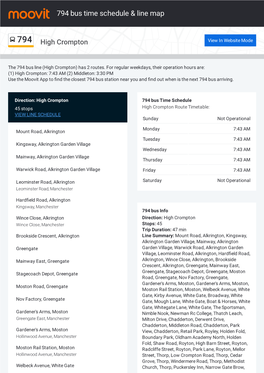 794 Bus Time Schedule & Line Route