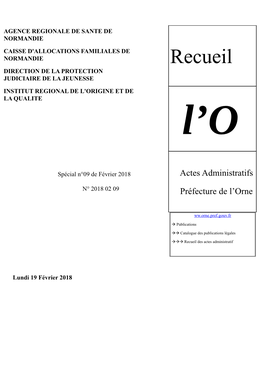 Recueil DIRECTION DE LA PROTECTION JUDICIAIRE DE LA JEUNESSE