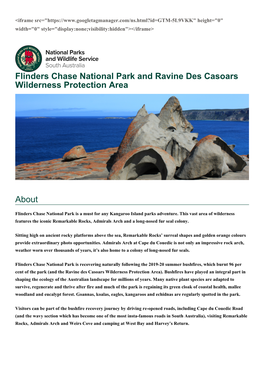 Flinders Chase National Park and Ravine Des Casoars Wilderness Protection Area