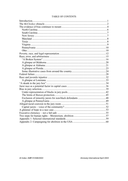 AI Index: AMR 51/046/2003 Amnesty International April 2003