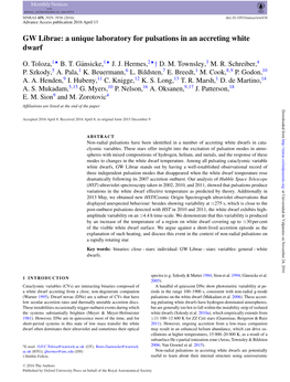 GW Librae: a Unique Laboratory for Pulsations in an Accreting White Dwarf