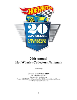 20Th Annual Hot Wheels® Collectors Convention