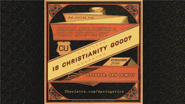 Christianity Is Good: 1