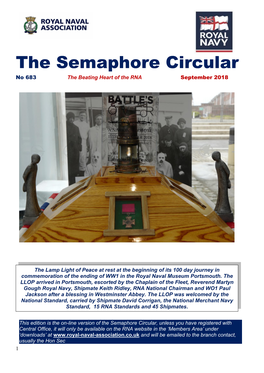 The Semaphore Circular No 683 the Beating Heart of the RNA September 2018