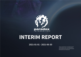 Interim Report 2021-01-01 - 2021-06-30
