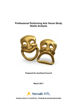 Professional Performing Arts Venue Study Needs Analysis