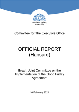 OFFICIAL REPORT (Hansard)