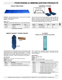 Positioning & Immobilization Products