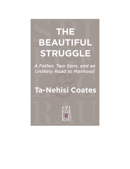 The Beautiful Struggle: a Father, Two Sons, And