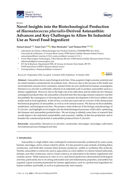 Novel Insights Into the Biotechnological Production of Haematococcus Pluvialis-Derived Astaxanthin