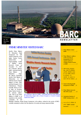 Prime Minister Visited Barc 1