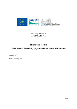 HBV Model for the Ljubljanica River Basin in Slovenia