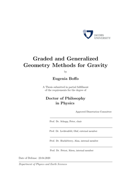 Graded and Generalized Geometry Methods for Gravity by Eugenia Boﬀo