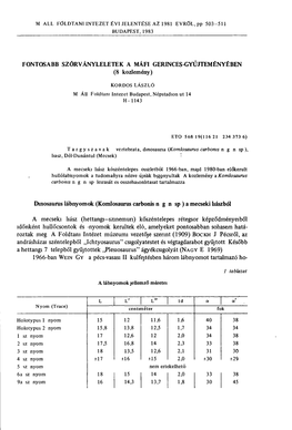 Magyar Királyi Földtani Intézet (1981.)