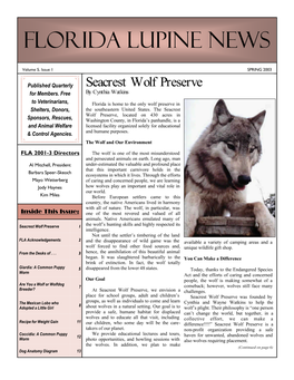 Newsletter Spring 2003