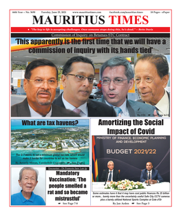 Unwind Mauritius Times Tuesday, June 29, 2021 13