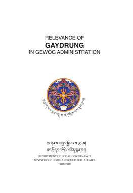 Gaydrung in Gewog Administration
