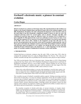 Gerhard's Electronic Music