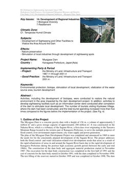 Climatic Zone: Subjects: Effects: Project Name: Country