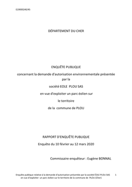 Rapport PLOU 31.03