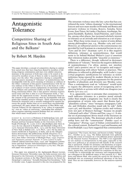 Antagonistic Tolerance F 207