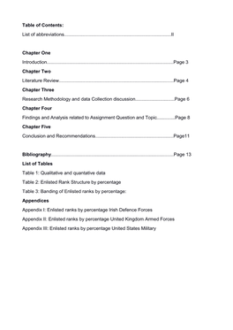 Table of Contents: List of Abbreviations