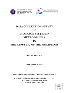 Data Collection Survey on Drainage System in Metro Manila in the Republic of the Philippines