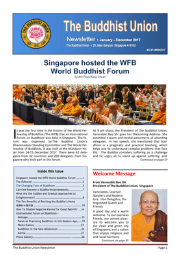 Singapore Hosted the WFB World Buddhist Forum by Bro Phua Keng Chuan