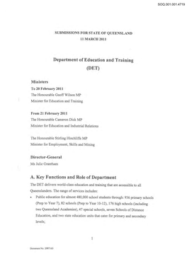 Department of Education and Training (DET)