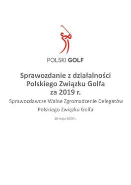 Sprawozdanie Z Działalności PZG Za 2019 R