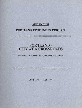 Portland Civic Index Project