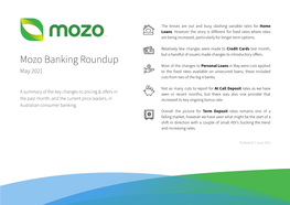 Mozo Banking Roundup