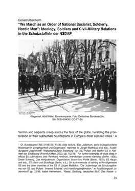 “We March As an Order of National Socialist, Soldierly, Nordic Men”: Ideology, Soldiers and Civil-Military Relations in the Schutzstaffeln Der NSDAP