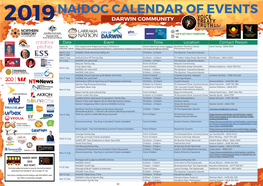 Naidoc 2019 Events Calendar2