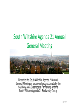 South Wiltshire Agenda 21 Annual General Meeting