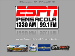 We're Pensacola's #1 Sports Station