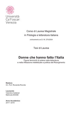 Donne Che Hanno Fatto L'italia