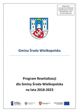Program Rewitalizacji Dla Gminy Środa Wielkopolska Na Lata 2018-2023
