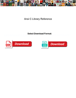 Ansi C Library Reference