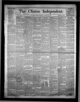 Whole No. 305 St. Johns, Mich., Thursday, August 22, 1872