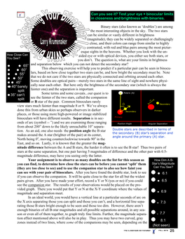 Binary Stars (Also Known As 'Doubles') Are Among