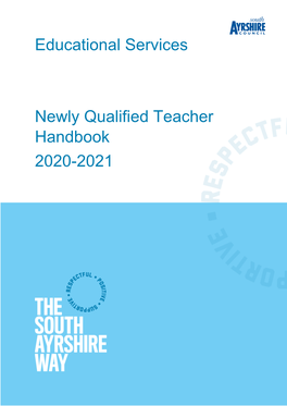 Educational Services Newly Qualified Teacher Handbook 2020-2021