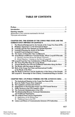 Table of Contents