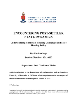Encountering Post-Settler State Dynamics