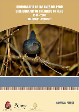 Bibliography of the Birds of Peru Bibliografía De Las Aves Del Perú