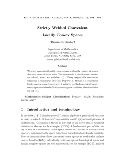 Strictly Webbed Convenient Locally Convex Spaces