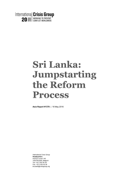 Sri Lanka: Jumpstarting the Reform Process