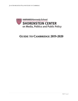 Guide to Cambridge 2019-2020