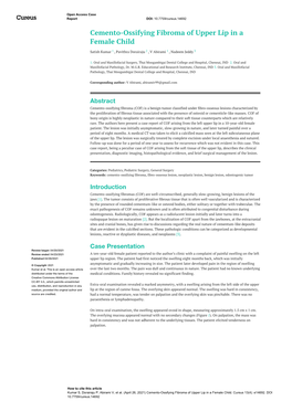 Cemento-Ossifying Fibroma of Upper Lip in a Female Child