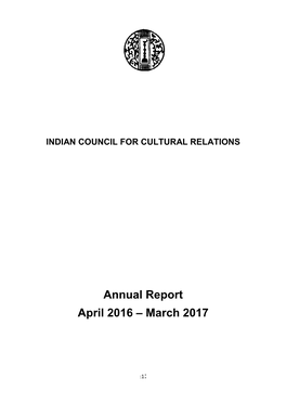 Annual Report April 2016 – March 2017